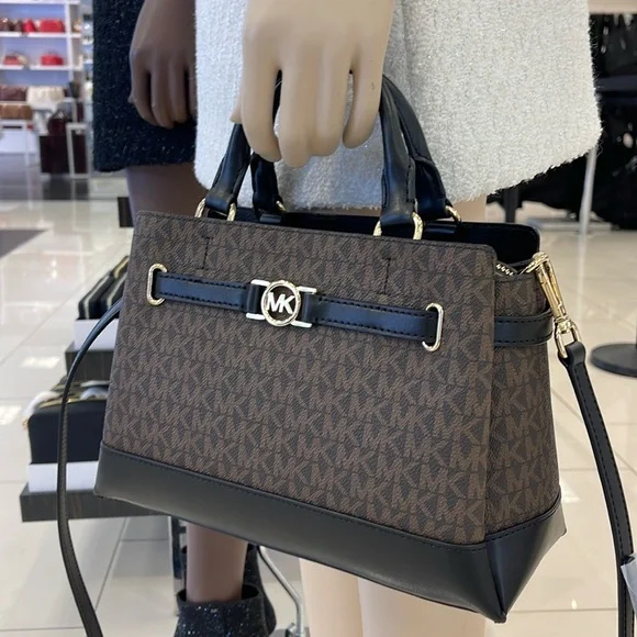 Michael Kors Reed Small Belted Logo Satchel Crossbody Center Zip Bag Purse
NWT - Picture 14 of 16